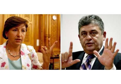 MEDIU P.C.R. Fostul ministru Sulfina Barbu (foto stânga) controlează mega-afacerea din Bihor împreună cu foşti subalterni din Ministerul Mediului, cel mai influent fiind şeful Gărzii de Mediu, Silvian Ionescu (foto dreapta). Securist pe vremea lui Ceauşescu, Ionescu a fost şeful lui Traian Băsescu în Belgia, unde actualul preşedinte conducea reprezentanţa Navrom, iar el făcea, după propriile-i spuse, "spionaj economic". După 20 de ani, sistemul Pile-Cunoştinţe-Relaţii, continuă să facă nu numai politică, ci şi, mai ales, bani. O mare de bani...